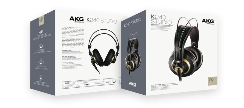 AKG k240 BELDEN 88761 EDT990V セット Fones de Ouvido AKG K240 STUDIO - Impedância de 55 Ohms